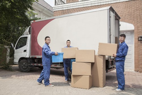 Movers working carefully in a Belgravia residential street