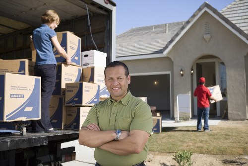 Removal van parked for a Belgravia home move
