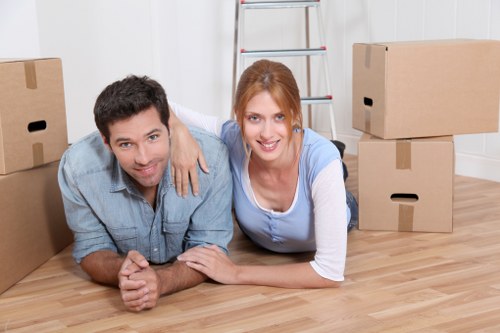 Packed household belongings ready for a Belgravia home move