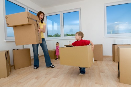 Pre-move checklist and packed boxes ready for a Belgravia house move